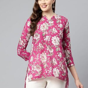 One femme Women Floral Printed Regular Pure Cotton Kurti