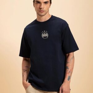 Bewakoof Official DC Merchandise Men's 100% Cotton 220 GSM Graphic Print Oversized Fit Round Neck T-Shirt